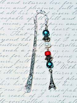 Silver Eiffel Tower Bookmark