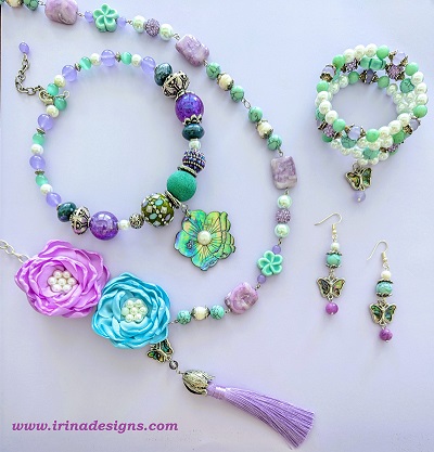 Abalone Garden jewelry set