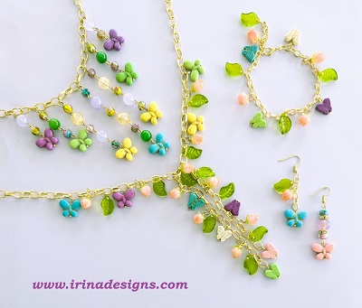 Butterfly Waterfall jewelry set