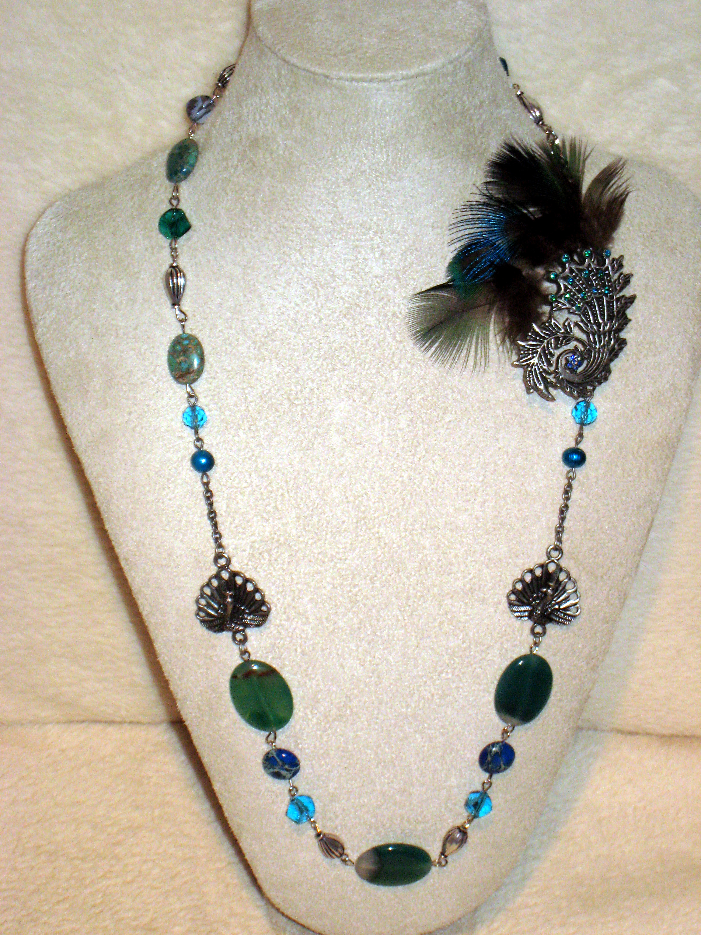 Peacock Feather Necklace, Rectangle - Detroit Institute of Arts Museum Shop
