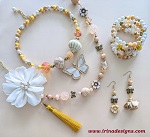 Pearl Butterfly Garden jewelry set