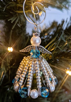 Aquamarine Angel Ornament 